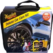 Meguiar's Deluxe Car Care Kit V2 - Auto schoonmaak set - Autoshampoo - Spraywax - Bandengel - Velgenreiniger - Glasreiniger /Ruitenreiniger - Microvezeldoek