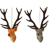 Warentuin Hangdeco hertekop 6x8x13cm 2 stuks