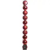 Décoris Kerstbal Breukvast Rood 6 cm 10 Stuks