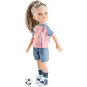 Paola Reina Pop Amigas Profesiones Mónica met voetbal 32 cm