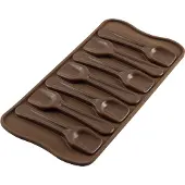 Silikomart EasyChoc Choco Spoons 21 cm silicone bruin