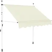 vidaXL Luifel handmatig uittrekbaar 200 cm crème