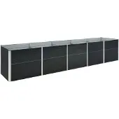 vidaXL Plantenbak verhoogd 400x80x45 cm gegalvaniseerd staal antraciet
