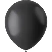 Folat Ballonnen Midnight Black Mat 33cm - 50 stuks (mat zwart)