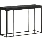 vidaXL Wandtafel 110x35x76 cm massief acaciahout en mangohout zwart
