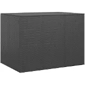 vidaXL Tuinbox 145x100x103 cm polyetheen rattan zwart