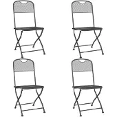 vidaXL Tuinstoelen inklapbaar 4 st metaalgaas antracietkleurig