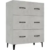 vidaXL Dressoir, betonkleur, 69,5 x 34 x 90 cm, houtvezelplaat