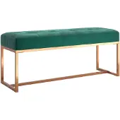 vidaXL Bankje 110x36x45 cm fluweel donkergroen
