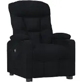 vidaXL Fauteuil verstelbaar elektrisch stof zwart
