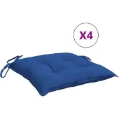vidaXL Stoelkussens 4 st 40x40x7 cm oxford stof blauw