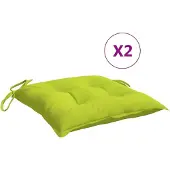 vidaXL Stoelkussens 2 st 40x40x7 cm oxford stof heldergroen