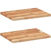 vidaXL Wandschappen 2 st zwevend olieafwerking 40x30x2 cm acaciahout