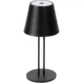 LINDBY LED oplaadbare tafellamp Janea TWIN, zwart, metaal Janea, dimbaar, zwart, metaal, Modern