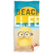 Carbotex Minion strandlaken blauw 70x140cm