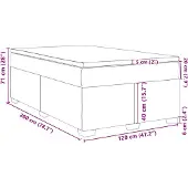 vidaXL Boxspring met matras kunstleer cappuccinokleurig 120x200 cm