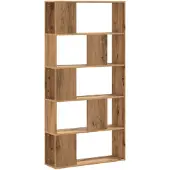 vidaXL Boekenkast 5-laags 80,5x23,5x162,5 cm hout artisanaal eiken