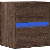 vidaXL Tv-wandmeubel met LED-verlichting 41x31x45 cm bruin eikenkleur