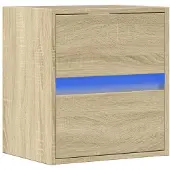 vidaXL Tv-wandmeubel met LED-verlichting 41x31x45 cm sonoma eikenkleur