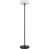 LINDBY LED vloerlamp Samine, zwart, metaal, dimbaar, zwart, metaal, Modern
