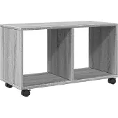 vidaXL Rolkast 72x33x42,5 cm bewerkt hout grijs sonoma eikenkleurig