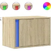 vidaXL Nachtkastjes met LED wandgemonteerd 2 st sonoma eikenkleurig