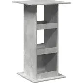 vidaXL Barkruk met opbergvakken, betonkleur, 60x60x102 cm, houtvezel