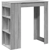 vidaXL Bartafel met rekken 102x50x103,5 cm bewerkt hout grijs sonoma