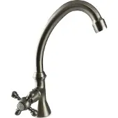 Pb klassieke fonteinkraan met sterknop koud water met hoge uitloop RVS 1208855672