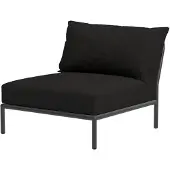 Houe Loungeset Module Level 2 Chair Frame Dark Grey Cushion Char