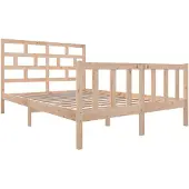 vidaXL Bedframe massief grenenhout 160x200 cm