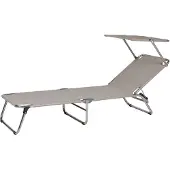 Fiam Amigo Top ligbed Stof textaline taupe-aluminium frame-zonnedak