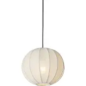 QAZQA Japandi hanglamp witte zijde 30cm - Plu