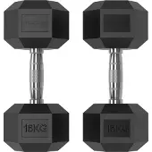 Focus fitness - Hexa Dumbbells - 16 kg - Set van 2