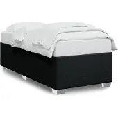 vidaXL Bedframe zonder matras 100x200 cm stof zwart