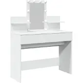vidaXL Kaptafel met LED-verlichting 100x40x130 cm wit