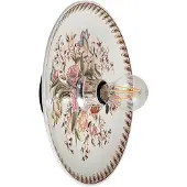 LUCANDE Wandlamp Faelira, dimbaar, paars / roze / rose, Woon-/ Eetkamer, Keramiek, Vintage, wandlamp