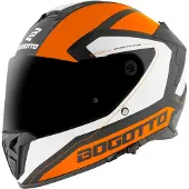 Bogotto FF122 BGT Wit Oranje Integraalhelm Maat M
