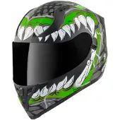 Bogotto V128 Naga Mat Zwart Groen Integraalhelm Maat XL