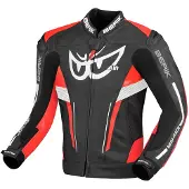 Berik Air-B Zwart Rood Leren Motorjas Maat 50