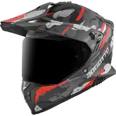 Bogotto FG-601 Sniper Zwart Grijs Oranje Fiberglas Enduro Helm Maat XS