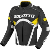 Bogotto Boomerang Waterdichte Zwart Geel Textiele Motorjas Maat L