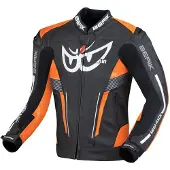 Berik Air-B Zwart Oranje Leren Motorjas Maat 52