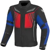 Berik Nardo Evo Zwart Rood Blauw Waterdichte Textiele Motorjas Maat 54