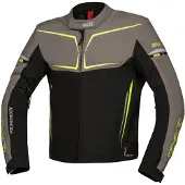 IXS TS-Pro ST+ waterdichte motorfietstextiljas, zwart/grijs/geel, maat XL