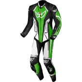 Berik Losail-R Perforated Kangaroo Zwart Wit Groen 1-Delig Motorpak Maat 56