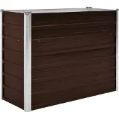 vidaXL Plantenbak verhoogd 100x40x77 cm gegalvaniseerd staal bruin