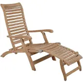 Brafab Karlo Ligstoel Teak naturel inklapbaar