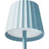 Beliani POMBEIRO - Tafellamp - Lichtblauw - Aluminium/IJzer