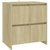 vidaXL Dressoir 70x41x75 cm bewerkt hout sonoma eikenkleurig
